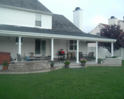 A house with a porch.